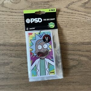 PSD RICK and MORTY Car Air Freshener 6-Pack BACON scent The Big Sniff NEW